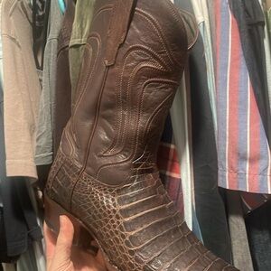 Men's Brown Leather Cowboy Boots